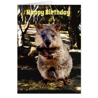 Mummy Quokka Watercolour, Birthday Card