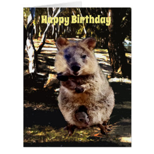 Mummy Quokka Watercolour, Jumbo Birthday Card