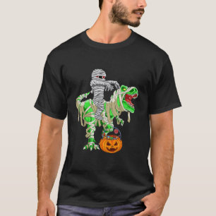 Mummy Riding T Rex Halloween  T-Shirt