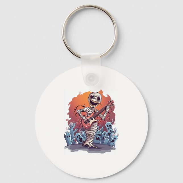 Mummy Rock Star Keychain (Front)