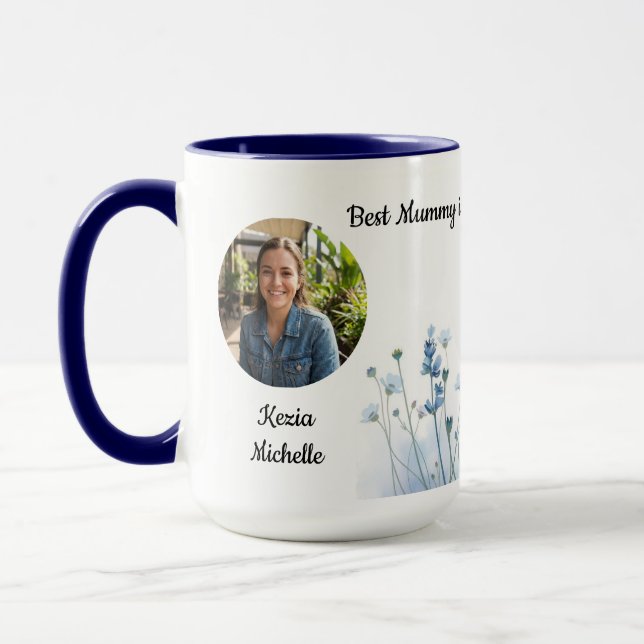 Mummy’s Little Wildflowers Personalized Name Mug (Left)