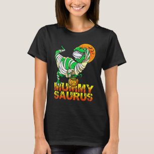 Mummy Saurus Rugby T Rex Dinosaur Halloween Rugby  T-Shirt