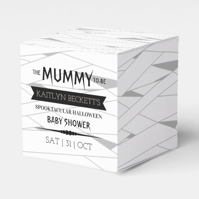 Mummy To Be | Halloween Baby Shower Favor Box (Front Side)
