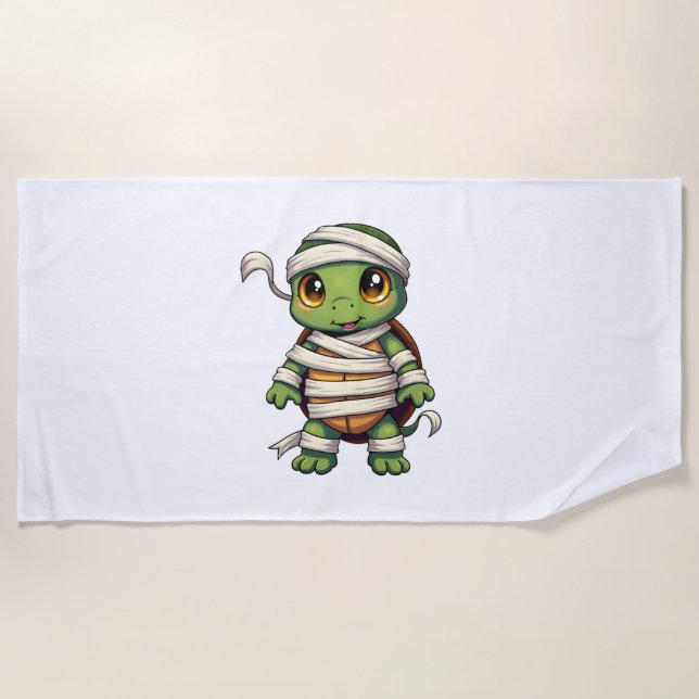 Mummy Turtle Beach Towel (Front)