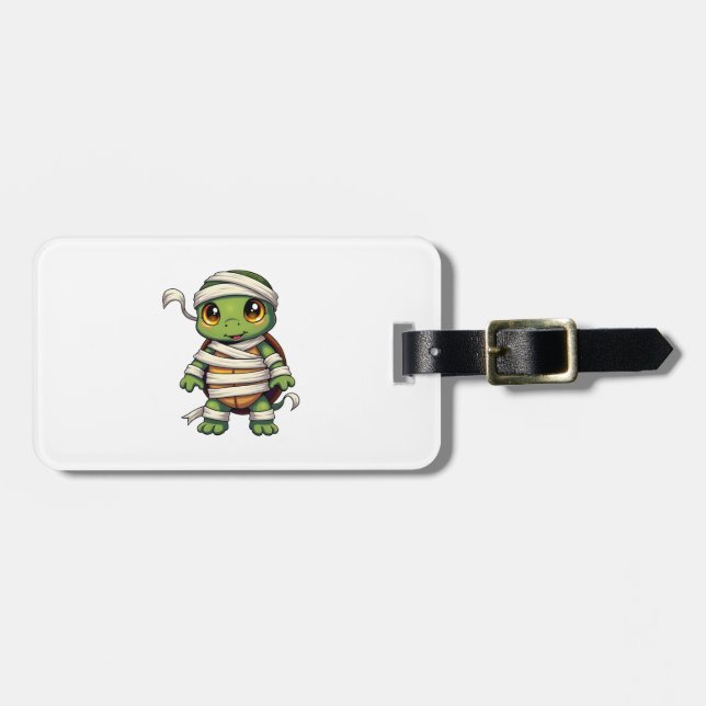 Mummy Turtle Luggage Tag (Front Horizontal)