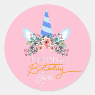 Mummy Unicorn  Classic Round Sticker