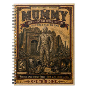 Mummy, Vintage Circus Monster Notebook