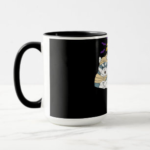 Mummy witch siberian husky dog   halloween gift mug
