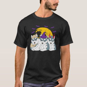 Mummy witch siberian husky dog halloween gift T-Shirt