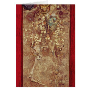 Mummy with gold crown and grave goods