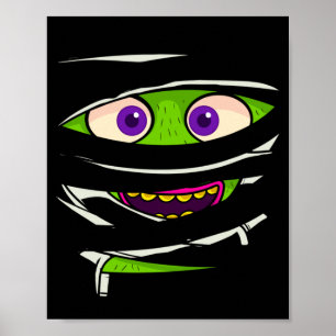 Mummy Wrap Eyes Costume Funny Y Halloween Men Poster
