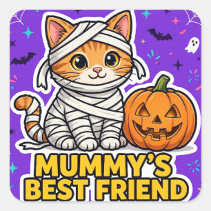 Mummy's Best Friend Sticker — Orange Tabby Kitten 