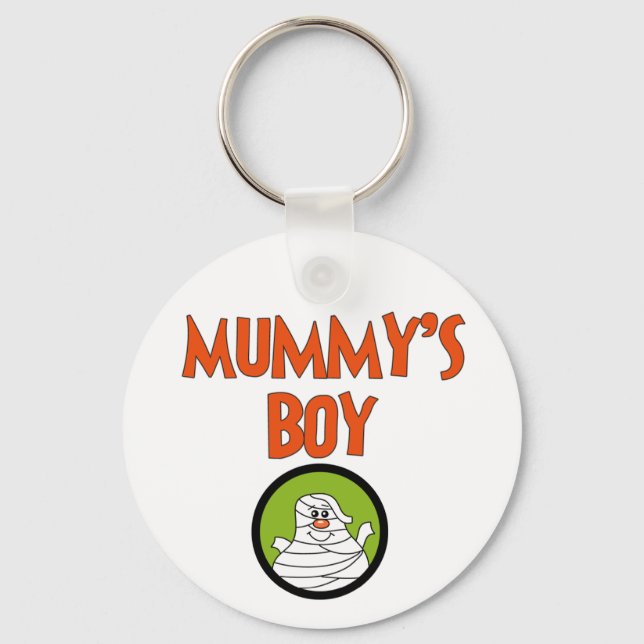 Mummy's Boy Halloween Tshirts and Gifts Keychain (Front)