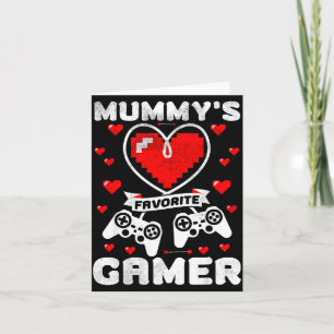 Mummy's Favorite Gamer Funny Boys Kids Valentine's Card