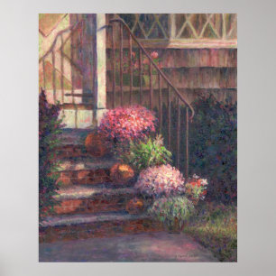 Mums and Pumpkins Poster