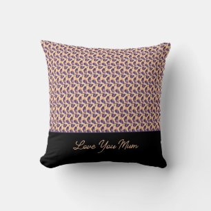 Mum's Cute and Awesome Leopard Pattern  Throw Pillow