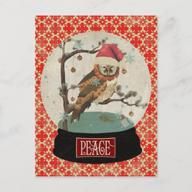 Mums Owl Snowglobe Postcard (Front)
