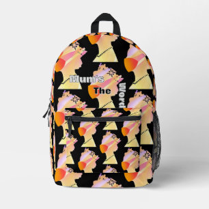 MUM'S The Word Travel Laptop  Printed Backpack