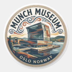 Munch Museum Norway Classic Round Sticker