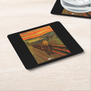 Munch - The Ice Scream Square Paper Coaster