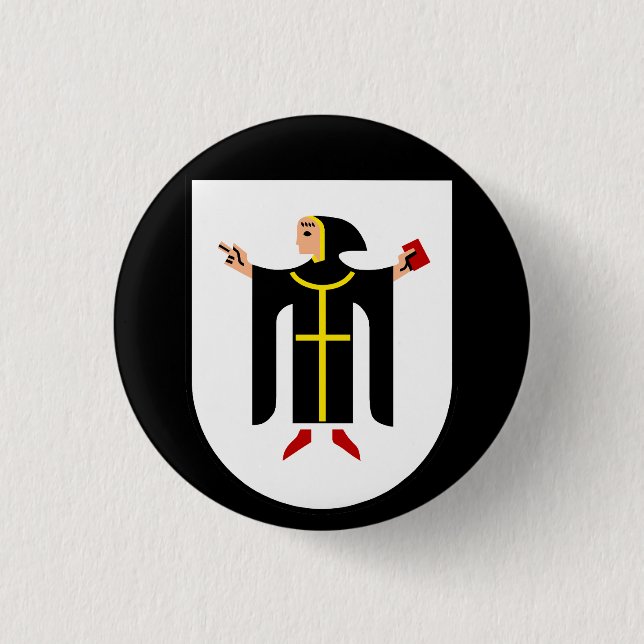 München Coat of arms 1 Inch Round Button (Front)