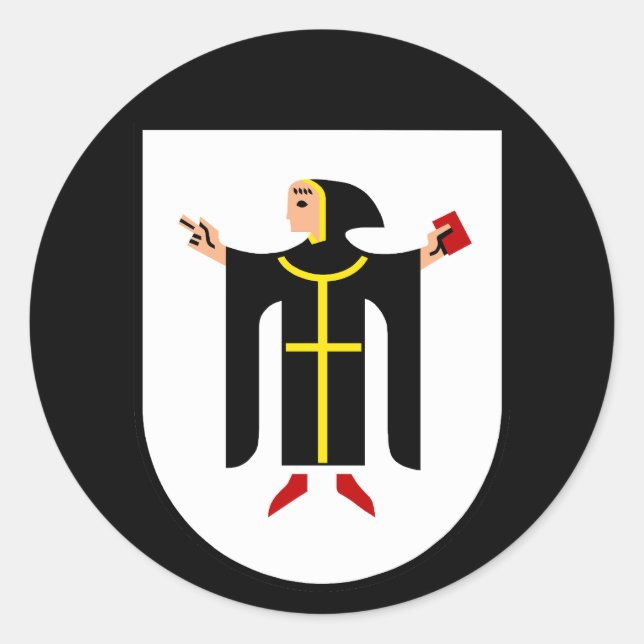 München Coat of arms Classic Round Sticker (Front)
