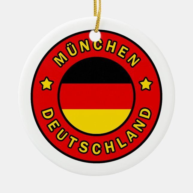 München Deutschland Ceramic Ornament (Front)