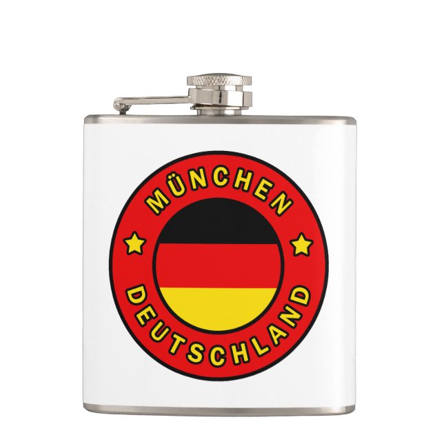 München Deutschland Hip Flask (Front)