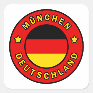 München Deutschland Square Sticker
