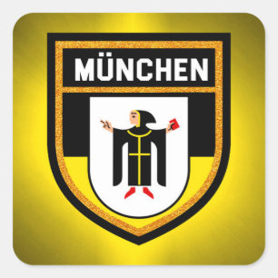 München Flag Square Sticker