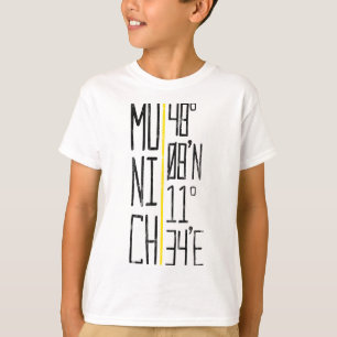 München Munich Coordinates Tee, Germany T-Shirt