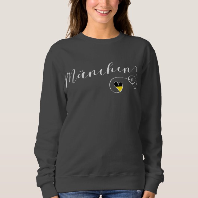 München Munich Heart Sweatshirt, Bavaria Sweatshirt (Front)