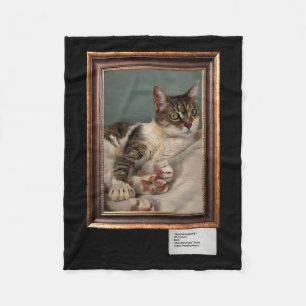 Munchie The Cat Resting - Canvas  Fleece Blanket