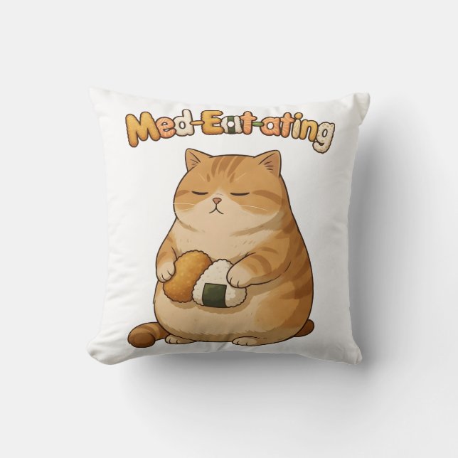 Munching Throw Pillow (Front)