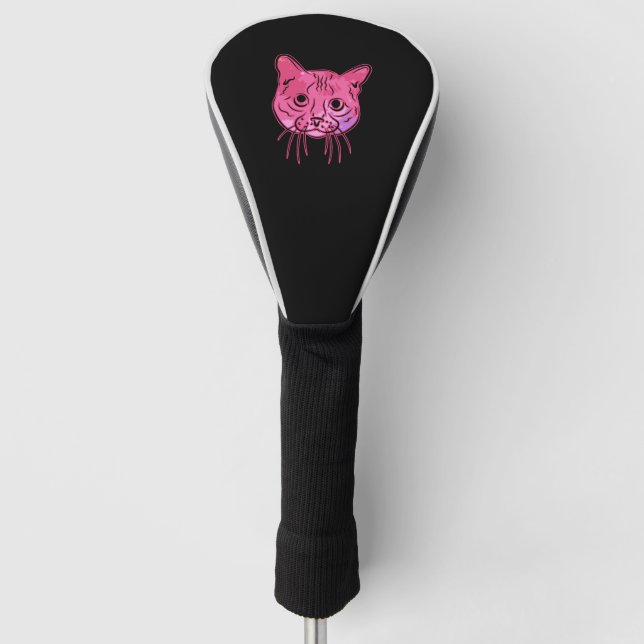 Munchkin Cat Colourful Shirt Golf Head Cover (Front)