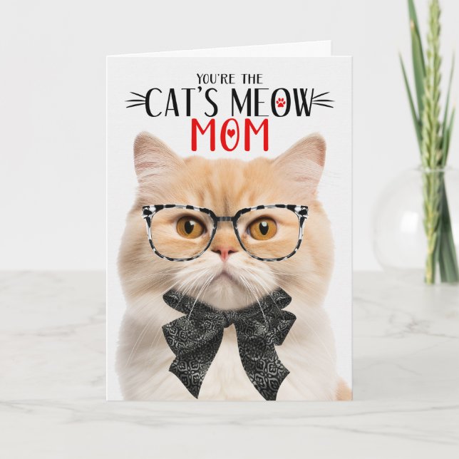Munchkin Cat for Mom on Mother's Day Holiday Card (Front)