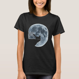Munchkin Cat Halloween Costume Moon Silhouette T-Shirt
