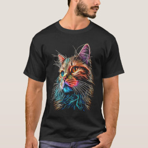 Munchkin Colourful graphic Cat Dad Mom Men Women T-Shirt