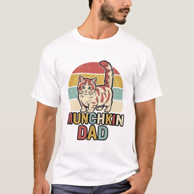 Munchkin Dad Retro Cat Lover Vector Shirt Design_1 (Front)