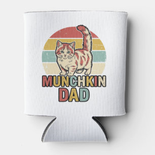 Munchkin Dad Retro Cat Lover Vector Shirt Design_1 Can Cooler