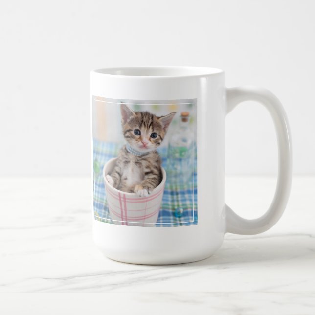 Munchkin Kitten With Pretty Ribbon Coffee Mug (Right)