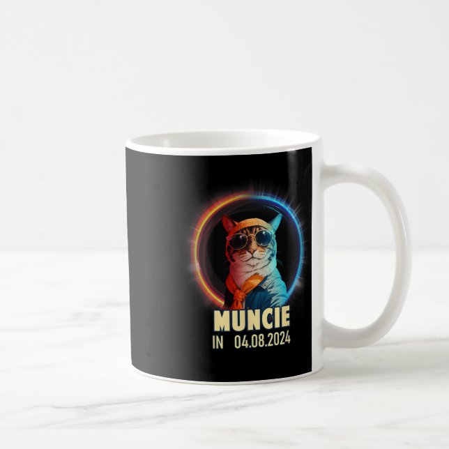 Muncie Indiana Total Solar Eclipse 2024  Coffee Mug (Right)