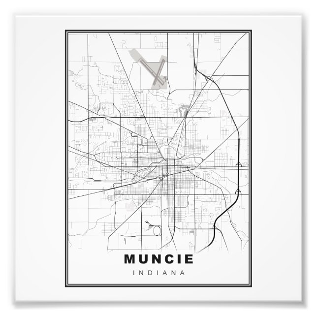 Muncie Map Photo Print (Front)