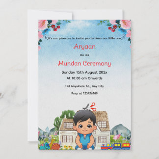 Mundan Ceremony Mobile Invitation
