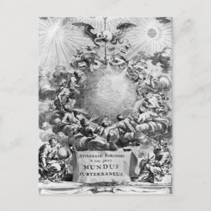 Mundus Subterraneus' by Athanasius Kircher Postcard