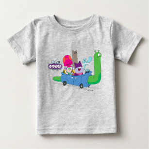Mung, Chowder, Shnitzel, & Truffles in Snail Car Baby T-Shirt