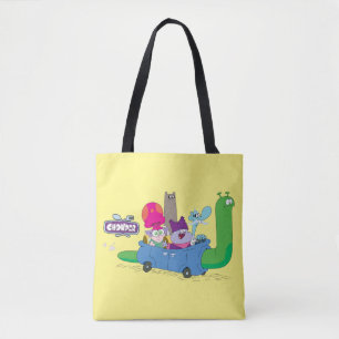 Mung, Chowder, Shnitzel, & Truffles in Snail Car Tote Bag