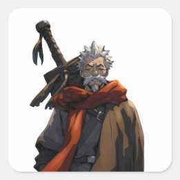 munhwa old men square sticker