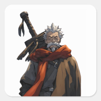 munhwa old men square sticker