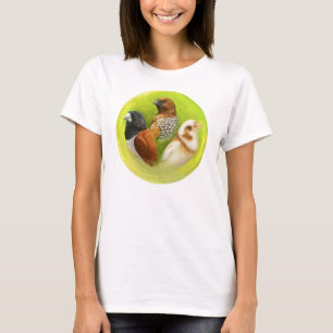 Munia finches realistic painting T-Shirt